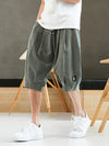 Plus Size Summer Harem Pants Men Short Joggers Style Calf-Length Casual