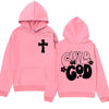 Child of God Print Hoodie Jesus Christian Funny in Hip Hop Streetwear