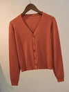 Knitted Cardigan Jacket 2024 Autumn Winter V-neck
