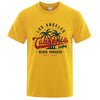 California Beach Tshirt Men's Oversized Cotton Crewneck Summer