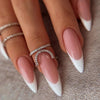 Colorful Glossy Acrylic Press On Nails Long Coffin Tips