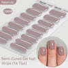 Gradient Auroras Semi Cured Gel Nail Strips Sparkly Shinning DIY Gel Polish