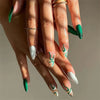 Colorful Glossy Acrylic Press On Nails Long Coffin Tips