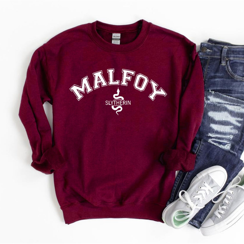 Malfoy Crewneck Women's Pullover Sweatshirts for All Day Comfort