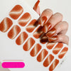 UV Semi-Cured Gel Nail Wraps Stickers Strips French Long Lasting