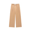 Solid Lace Up Side Zipper Straight Pants