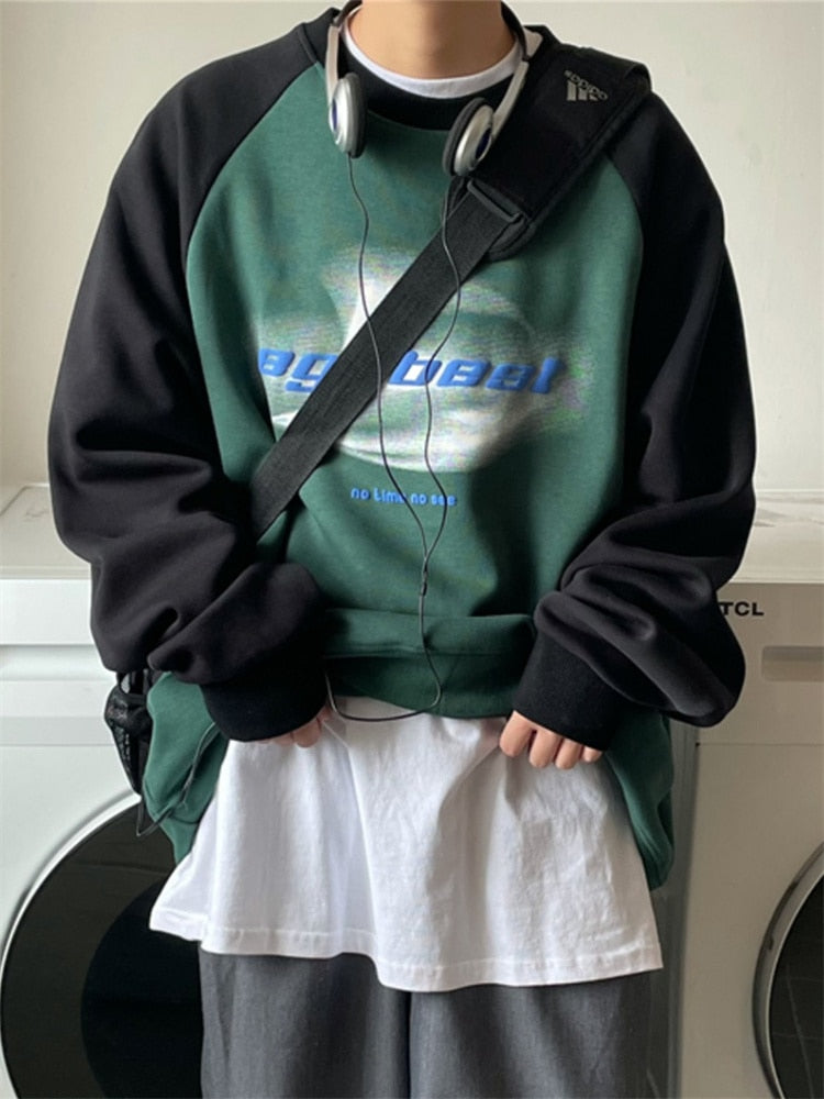 Streetwear Oversized Sweatshirts Boyfriend Style Harajuku Retro