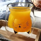 Cup Transparent Cute Cat Tea Coffee Cup Espresso Coffee Mug Latte