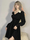 Elegant Oversize Black Dress