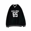 Casual Versatile V-neck Men Sweatshirt Korean Version Loose Male