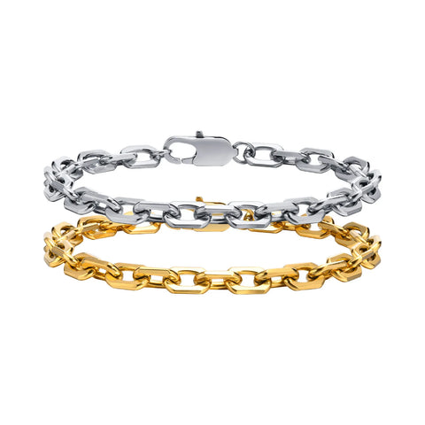 Stainless Steel Chain Bracelet for Women Men Layered Jewelry