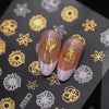 Gold Silver Star Flower Heart Nail Art Sticker 5*5*6cmLaser Butterfly