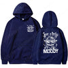 Cattle Moody Letter Print Hoodie Women Casual Pullover