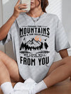 Soft Short Sleeve Tshirt Women Fashion Graphic Sunset Top