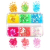 Red Valentines Day Nail Glitter Love Heart Sequins Powder For Art