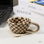 Chessboard Checkered Coffee Mug Milk Mugs Water Cup Drink Cup Housewear