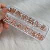 Gold Flat Back Nail Rhinestones Crystals 12 Grids Manicure Diamond