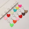 12pcs PVC Heart Keychain Cute Fashion women Key Chain Ring Bag Backpack