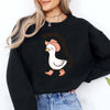 Silly Goose On The Loose Print Pullover Sweatshirt