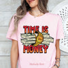 Time Is Money Letter Print Pattern Crew Neck T-Shirt