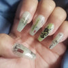 Fall Nails Bamboo Poetry Painting Press-on Nails Reusable Full Cover