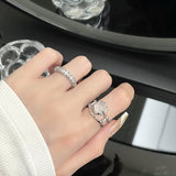 Pink Crystal Cat's Eye Ring - Elegant Y2K Era Jewelry for Weddings and Parties