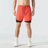 Men's Quick-Dry Running Shorts Double Layer Fitness Workout Pants