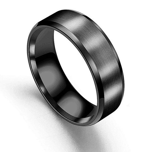 Fashion Charm Jewelry ring men stainless steel Black Rings