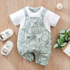Summer Boys And Girls Cute Cartoon Strap Elephant Print Cotton Comfortable