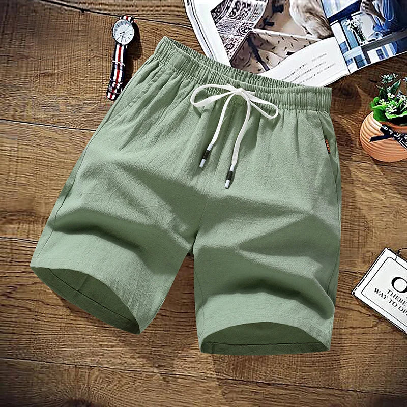 Summer Shorts Men Solid Casual Shorts Men 100% Cotton Cargo Shorts