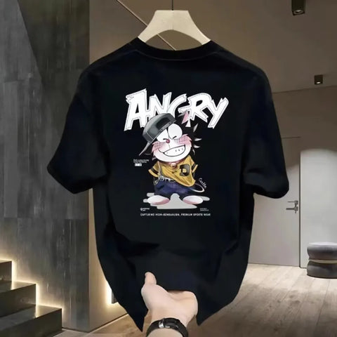 Anime Tee Printed T-shirt Oversize Short Sleeve Hip Hop Y2k Japanese Streetwear