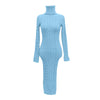 Women’s Turtleneck Knitted Bodycon Midi Dress