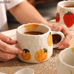 Fruit Pattern Ceramic Coffee Cups: Home Accessories