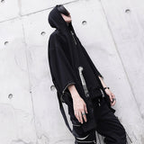 Black Men Hoodies Goth Sweatshirt Autumn Techwear Darkwear Hoodie Hip Hop Harajuku