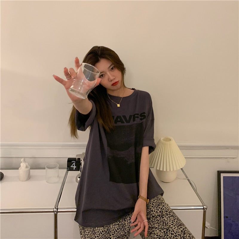 Cool Harajuku Streetwear Creative Summer Tees for Women
