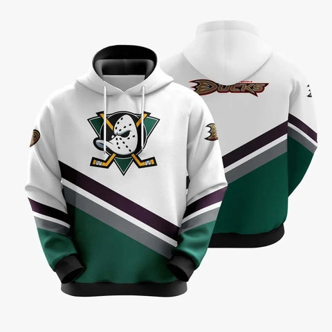 2024 New 3D Printed Hockey Super Duck Hoodie Street Casual Sweatshirt