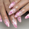 Colorful Glossy Acrylic Press On Nails Long Coffin Tips