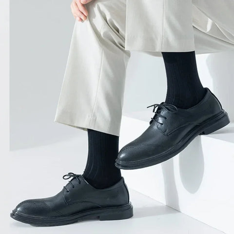 Socks Men Business Dress Anti-bacterial  Long Socks Soft Breathable