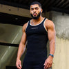 Men's Vest Summer Sports Casual Knitted Round Neck Slim Fit Elastic