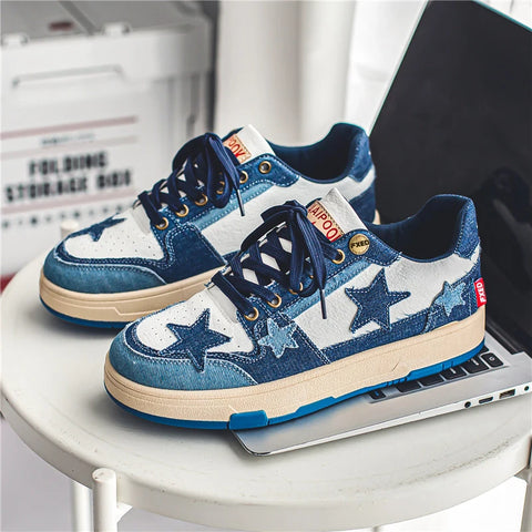 Men's Breathable Canvas Sneakers Star Board Trendy Shoes