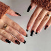 Colorful Glossy Acrylic Press On Nails Long Coffin Tips