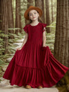 3-14 years Girls Lace Bohemia Long Dresses Baby Kids Flower