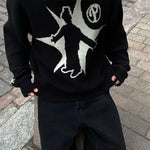 Winter Sweater Pullovers Knit Long Sleeve Harajuku Jumper Gorhic Coat Y2k