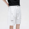 Style in the Summer with Moderatespace's White Denim Shorts