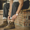 Workwear Retro Jeans Straight Fit Striped Long Pants Men's Autumn