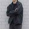 Jackets Men Autumn Pockets Casual Patchwork Loose Windbreaker Stripe Zipper