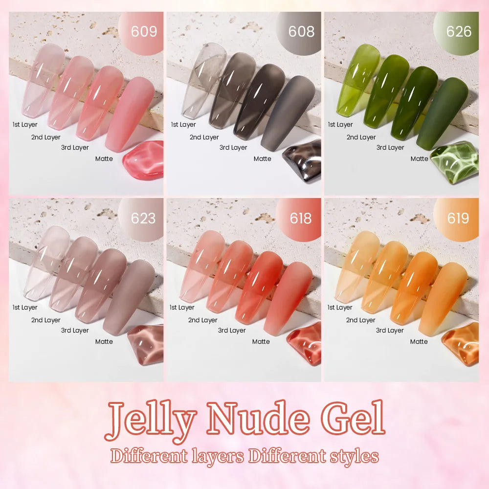 12ml Jelly Gel Nail Polish Semi-permanent Top Coat Soak Off Uv Led