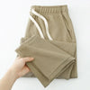 Men's Loose Straight Pants Diagonal Stripes Elastic