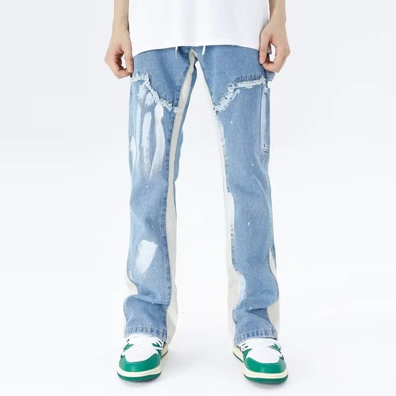 Y2K Fashion Washed Flared Jeans Pants Straight Hip Hop