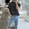 Update Your Style Trendy Striped Jacquard Mens T-Shirts for Spring and Summer